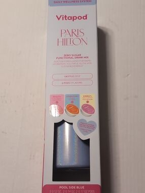 Paris Hilton Pool Side Blue Iridescent Stainless Bottle